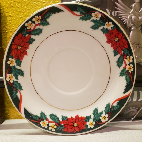 Vtg Cup/Saucer Deck The Halls (Verge) By Tienshan - Picture 10 of 13